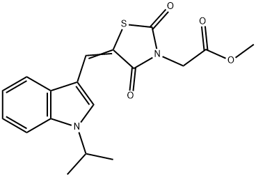 3-Thiazolidineaceticacid,5-[[1-(1-methylethyl)-1H-indol-3-yl]methylene]-2,4-dioxo-,methylester(9CI) Struktur