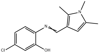 Phenol, 5-chloro-2-[[(1,2,5-trimethyl-1H-pyrrol-3-yl)methylene]amino]- (9CI) Struktur