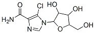 5-chloro-1-[3,4-dihydroxy-5-(hydroxymethyl)oxolan-2-yl]imidazole-4-car boxamide Struktur