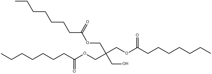 2-(hydroxymethyl)-2-[[(1-oxooctyl)oxy]methyl]propane-1,3-diyl dioctanoate Struktur