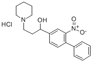 alpha-(2-Nitro-4-biphenylyl)-1-piperidinepropanol hydrochloride Struktur