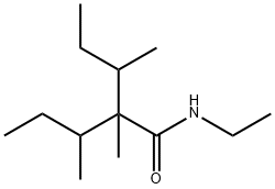 2-sec-butyl-N-ethyl-2,3-dimethylvaleramide  Struktur