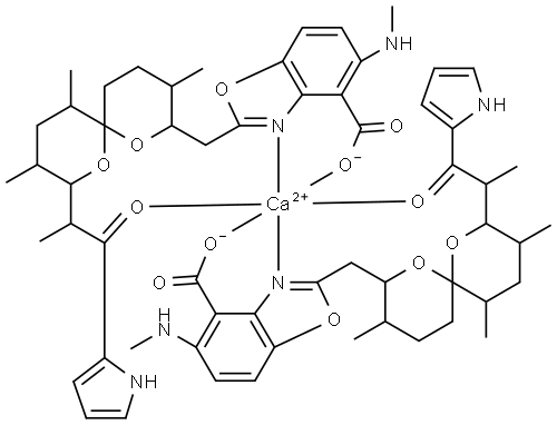 CALCIMYCIN HEMICALCIUM SALT Struktur