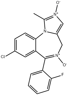 8-Chloro-6-(2-fluorophenyl)-1-methyl-4H-imidazo[1,5-a][1,4]benzodiazepine 2,5-Dioxide Struktur