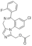 1-ACETOXYMETHYL-8-CHLORO-6-(2-FLUOROPHENYL)-4H-IMIDAZO[1,5-A][1,4]BENZODIAZEPINE Struktur