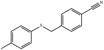 4-[[(4-METHYLPHENYL)THIO]METHYL]-BENZONITRILE Struktur