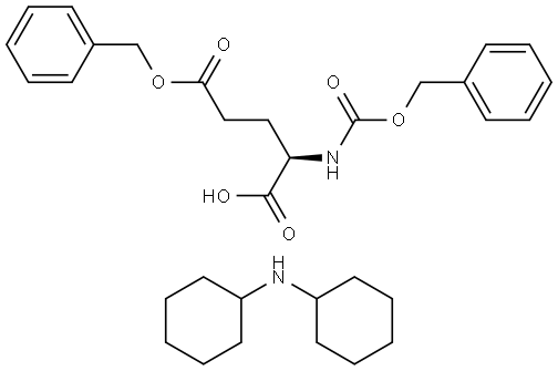 Z-D-GLU(OBZL)-OH DCHA Struktur