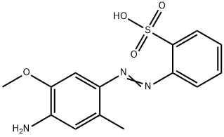 2-(4-Amino-5-methoxy-2-methylphenylazo)benzenesulfonic acid Struktur