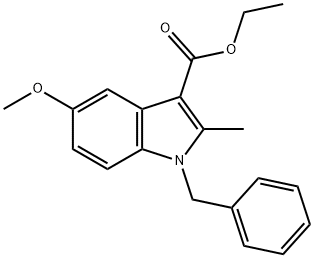 Indole-3-carboxylic acid, 1-benzyl-5-methoxy-2-methyl-, ethyl ester Struktur