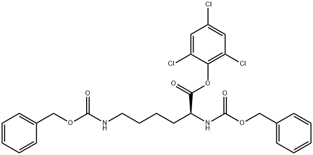 N2,N6-Bis[(benzyloxy)carbonyl]-L-lysine (2,4,6-trichlorophenyl) ester Struktur