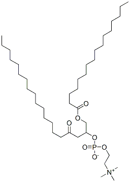 [4-oxido-9-oxo-6-(palmitoylmethyl)-3,5,8-trioxa-4-phosphatetracosyl]trimethylammonium 4-oxide Struktur