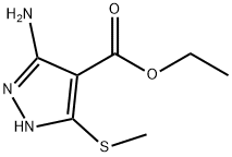 ethyl 5-amino-3-methylthio-1H pyrazole-4-carboxylate Struktur