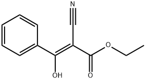 Ethyl (2Z)-2-cyano-3-hydroxy-3-phenylprop-2-enoate Struktur