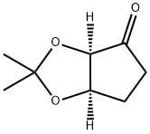 (-)-(3AR,6AR)-TETRAHYDRO-2,2-DIMETHYL-4H-CYCLOPENTA-1,3-DIOXOL-4-ONE Struktur