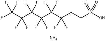 1-Octanesulfonic acid, 3,3,4,4,5,5,6,6,7,7,8,8,8-tridecafluoro-, ammonium salt Struktur