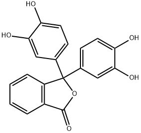 3,3-Bis(3,4-dihydroxyphenyl)isobenzofuran-1(3H)-one Struktur