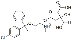 [2-[1-(4-chlorophenyl)-1-phenylethoxy]propyl]dimethylammonium dihydrogen 2-hydroxypropane-1,2,3-tricarboxylate  Struktur