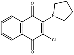 2-chloro-3-pyrrolidino-1,4-naphthoquinone Struktur