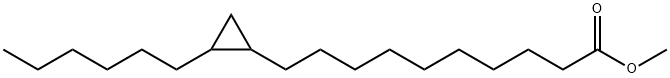 2-Hexylcyclopropane-1-decanoic acid methyl ester Struktur