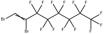 1,2-Dibromo-3,3,4,4,5,5,6,6,7,7,8,8,8-tridecafluorooct-1-ene, 1,2-Dibromo-1-(perfluorohex-1-yl)ethylene Struktur