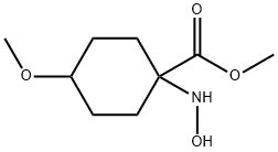 Cyclohexanecarboxylic acid, 1-(hydroxyamino)-4-methoxy-, methyl ester (9CI) Struktur