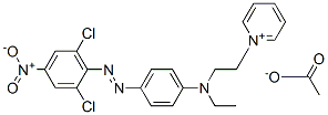 1-[2-[[4-[(2,6-dichloro-4-nitrophenyl)azo]phenyl]ethylamino]ethyl]pyridinium acetate Struktur