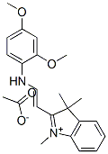 2-[2-[(2,4-dimethoxyphenyl)amino]vinyl]-1,3,3-trimethyl-3H-indolium acetate Struktur