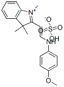 2-[2-[(4-methoxyphenyl)amino]vinyl]-1,3,3-trimethyl-3H-indolium hydrogen sulphate Struktur