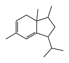 2,3,3a,4-Tetrahydro-3,3a,6-trimethyl-1-isopropyl-1H-indene Struktur