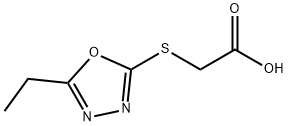 (5-ETHYL-[1,3,4]OXADIAZOL-2-YLSULFANYL)-ACETIC ACID Struktur