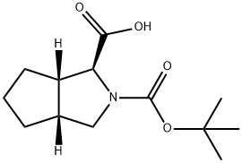 (1S,3aR,6aS)-Hexahydro-cyclopenta[c]pyrrole-1,2(1H)-dicarboxylic Acid 2-(tert-Butyl) Ester Struktur