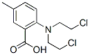 6-[Bis(2-chloroethyl)amino]-m-toluic acid Struktur