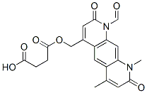 4-[[(3-Carboxypropionyl)oxy]methyl]-8,9-dihydro-6,9-dimethyl-2,8-dioxopyrido[3,2-g]quinoline-1(2H)-carbaldehyde Struktur