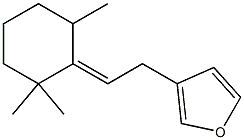 (+)-3-[2-(2,2,6-Trimethylcyclohexylidene)ethyl]furan Struktur