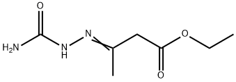 ethyl (3E)-3-(carbamoylhydrazinylidene)butanoate Struktur