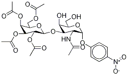 p-Nitrophenyl 2-Acetamido-2-deoxy-3-O-(2,3,4,6-tetra-O-acetyl-β-D-
galactopyranosyl)-α-D-galactopyranoside Struktur