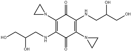 2,5-diaziridin-1-yl-3,6-bis(2,3-dihydroxypropylamino)cyclohexa-2,5-diene-1,4-dione Struktur