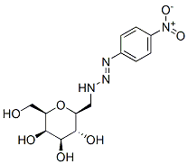 beta-D-galactopyranosylmethyl-4-nitrophenyltriazene Struktur