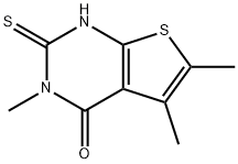 2-MERCAPTO-3,5,6-TRIMETHYLTHIENO[2,3-D]PYRIMIDIN-4(3H)-ONE Struktur