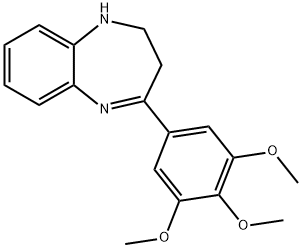 4-(3,4,5-TRIMETHOXY-PHENYL)-2,3-DIHYDRO-1H-BENZO[B][1,4]DIAZEPINE Struktur