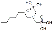 [(heptylimino)bis(methylene)]bisphosphonic acid Struktur