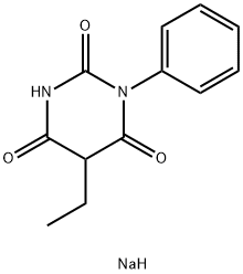 sodium 5-ethyl-1-phenylbarbiturate Struktur