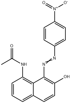 N-[7-Hydroxy-8-[(4-nitrophenyl)azo]-1-naphtyl]acetamide Struktur