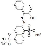 disodium 2-[(2-hydroxynaphthyl)azo]naphthalene-1,5-disulphonate  Struktur