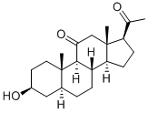 3-beta-hydroxy-5-alpha-pregnane-11,20-dione  Struktur