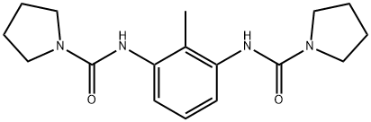 N,N'-(2-methyl-1,3-phenylene)bis(pyrrolidine-1-carboxamide) Struktur