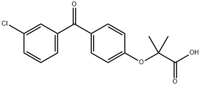 2-[4-(3-Chlorobenzoyl)phenoxy]-2-methylpropanoic acid Struktur