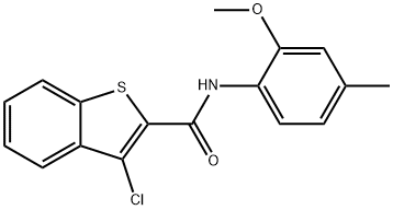 Benzo[b]thiophene-2-carboxamide, 3-chloro-N-(2-methoxy-4-methylphenyl)- (9CI) Struktur