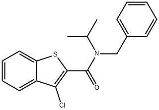 Benzo[b]thiophene-2-carboxamide, 3-chloro-N-(1-methylethyl)-N-(phenylmethyl)- (9CI) Struktur