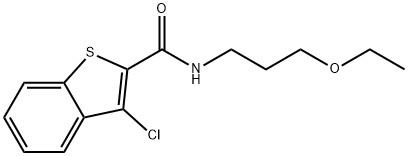 Benzo[b]thiophene-2-carboxamide, 3-chloro-N-(3-ethoxypropyl)- (9CI) Struktur